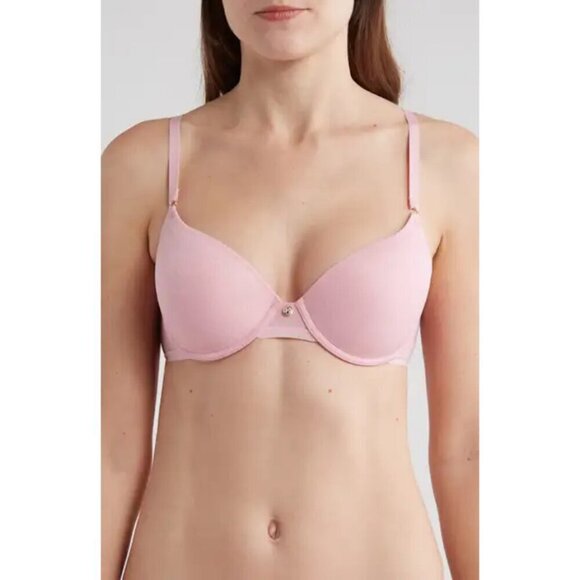 💕NATORI💕 Sheer Jacquard Full Fit Contour Underwire Bra ~ Blossom Pink 36DD NWT - Picture 1 of 11